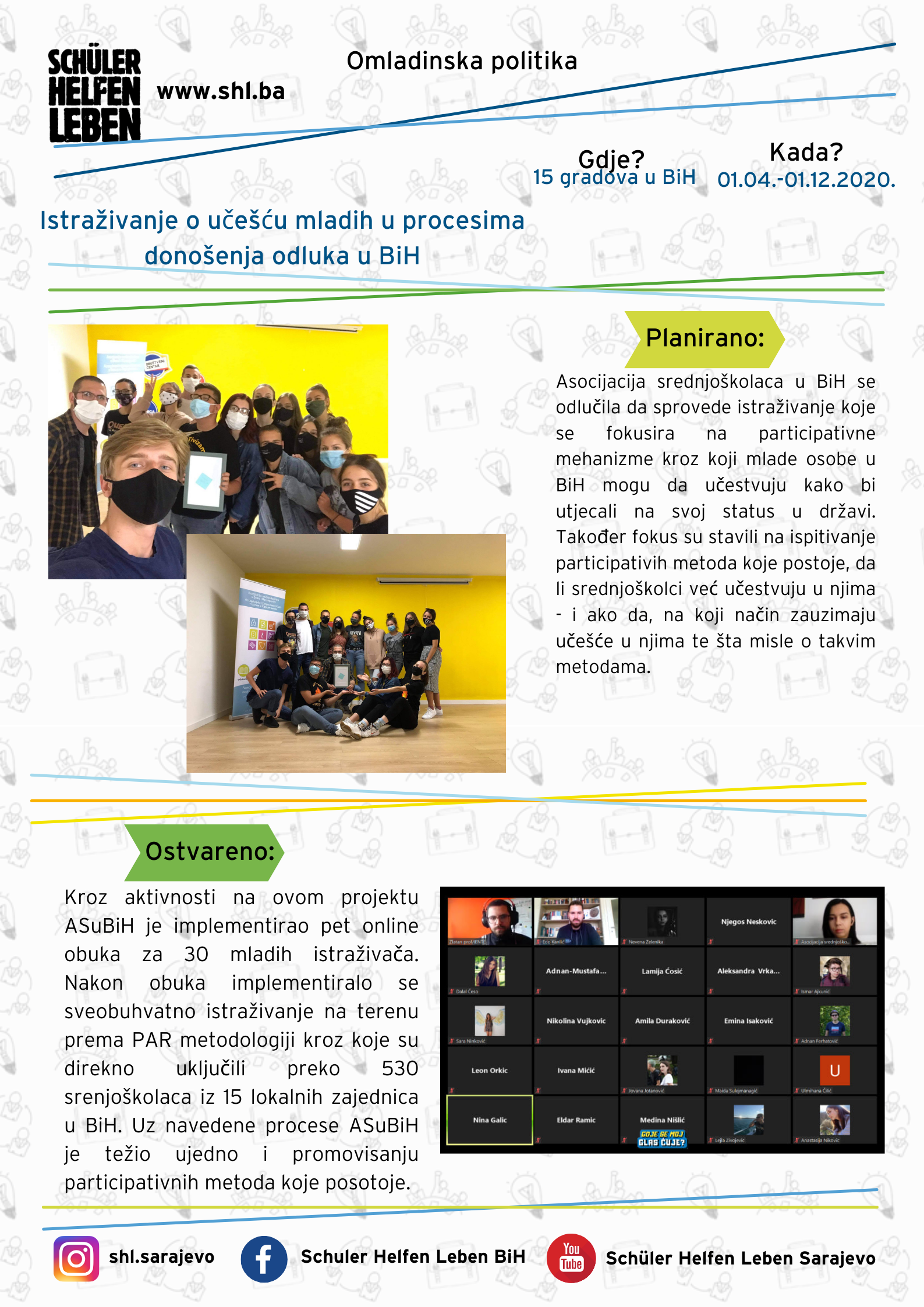 Istraživanje o učešću mladih u procesima donošenja odluka u BiH